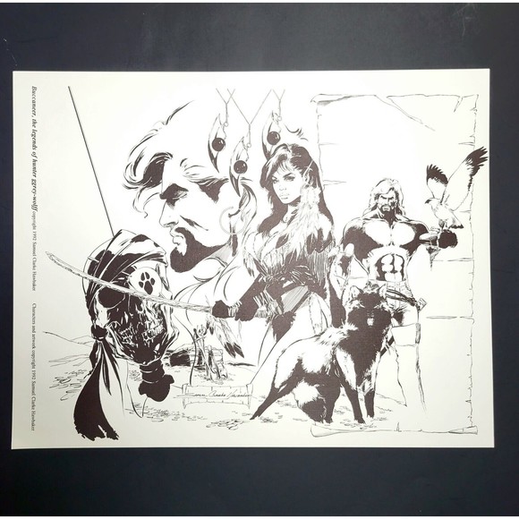 Buccaneer ART LITHO SET 6 Hunter Grey-Wolf S.C.Harbaker Falcon Comic 710/1500 NM - Picture 3 of 12